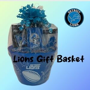 NFL Detroit Lions Blue Gift Basket